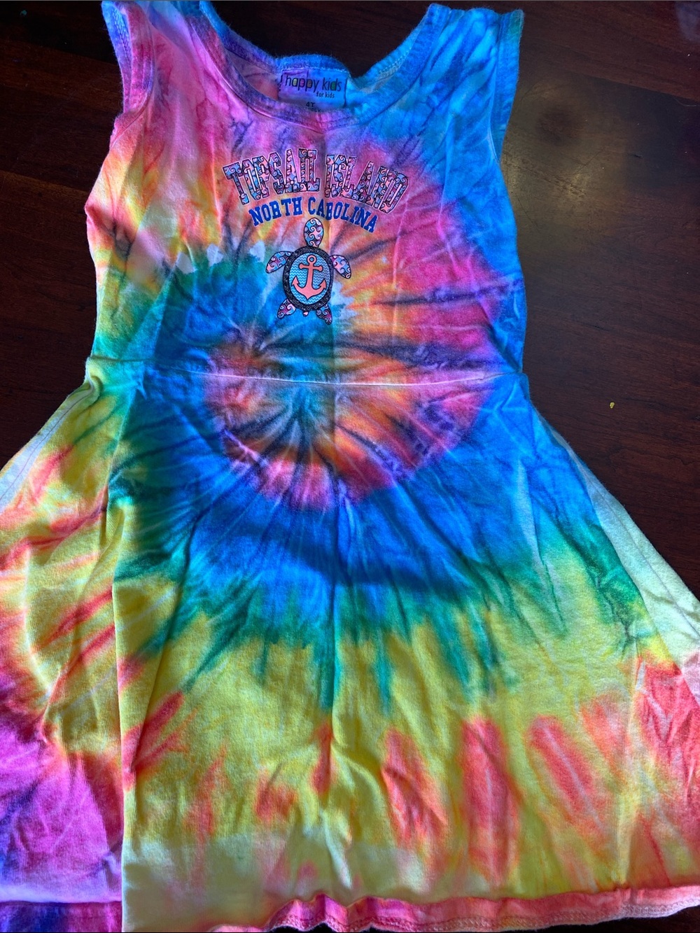 Girls' Rainbow Tie-Dye Tank Dress - Multicolor